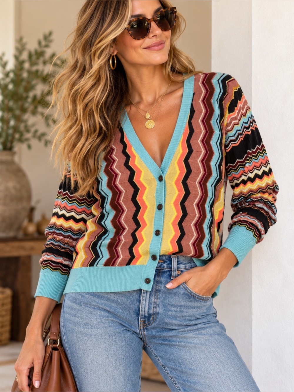 Missoni x Target 20th Anniversary Eomens Sz L Cardigan Zig Zag Chevron Knit